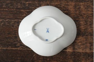 中古　MEISSEN(マイセン)　ブルーオニオン　ディッシュ4点セット(プレート、小皿、洋食器)(R-043610)