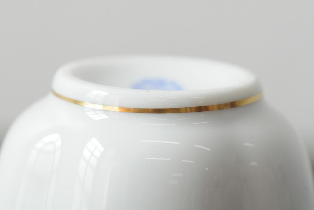 ハンガリー　HEREND(ヘレンド)　ハンドペイント　アポニー・ブルー　カップとプレート3点セット(小皿、ディッシュ、洋食器)(R-043611)