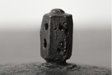 長谷川雅山　方客手取釜　鉄瓶　共箱付(茶道具)(R-043613)