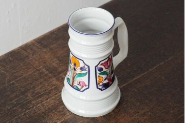 アンティーク雑貨　ハンガリー　ALFOLDIPORCELAIN(アルフルディ)　花瓶(花器、フラワーベース)(R-043614)