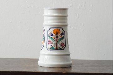 アンティーク雑貨　ハンガリー　ALFOLDIPORCELAIN(アルフルディ)　花瓶(花器、フラワーベース)(R-043614)