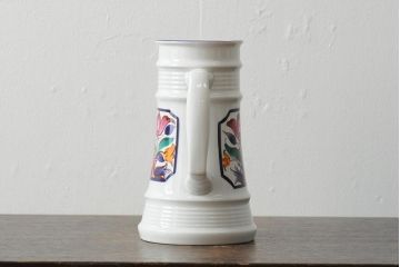 アンティーク雑貨　ハンガリー　ALFOLDIPORCELAIN(アルフルディ)　花瓶(花器、フラワーベース)(R-043614)