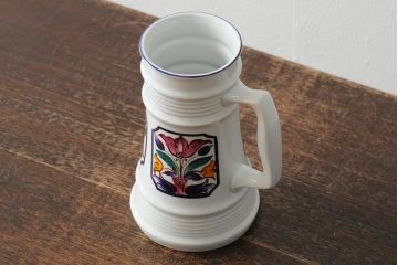 アンティーク雑貨　ハンガリー　ALFOLDIPORCELAIN(アルフルディ)　花瓶(花器、フラワーベース)(R-043614)
