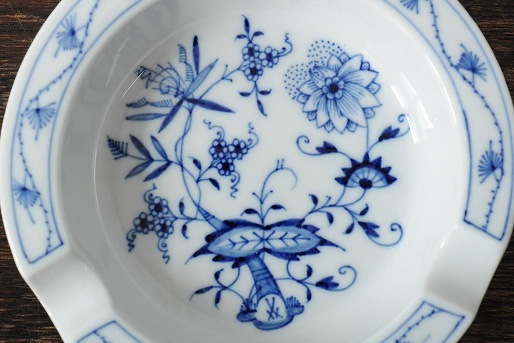 MEISSEN マイセン ブルーオニオン アッシュトレイ 灰皿 プレート MEISSEN マイセン ブルーオニオン アッシュトレイ 灰皿 プレート