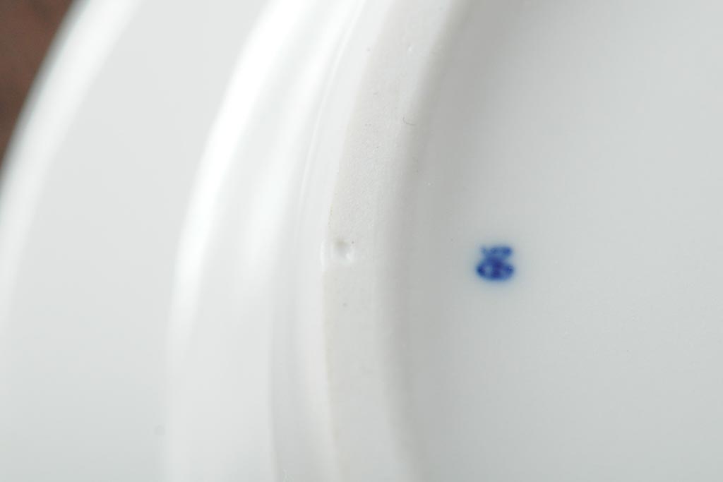 MEISSEN(マイセン)　ブルーオニオンとベーシックフラワーのアッシュトレイ2枚セット(灰皿、西洋陶磁器)(R043615)