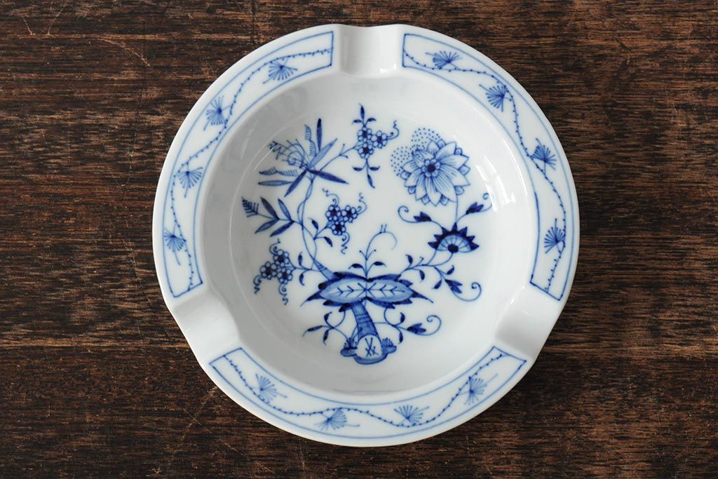 MEISSEN マイセン ブルーオニオン アッシュトレイ 灰皿 プレート MEISSEN マイセン ブルーオニオン アッシュトレイ 灰皿 プレート