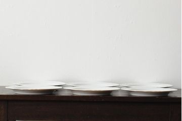 中古　ハンガリー　HOLLOHAZA(ホロハーザ)　Magnolia(マグノリア)　22.5cm　プレート6枚セット(皿、洋食器)(R-043617)