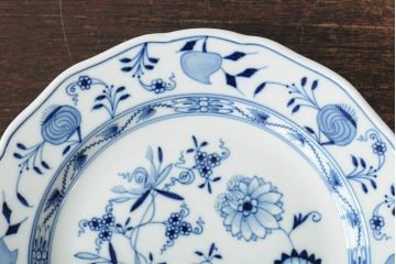 ドイツ　MEISSEN(マイセン)　ブルーオニオン　25.5cm・16cm　プレート3枚セット(皿、洋食器)(R-043618)