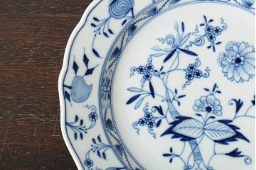 ドイツ　MEISSEN(マイセン)　ブルーオニオン　25.5cm・16cm　プレート3枚セット(皿、洋食器)(R-043618)