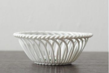 ハンガリー　HEREND(ヘレンド)　ウィーンの薔薇(VRH)・バスケット　フルーツ&フラワー(FRN)・スモールボウル(小物入れ、カップ、小鉢、洋食器)(R-043619)