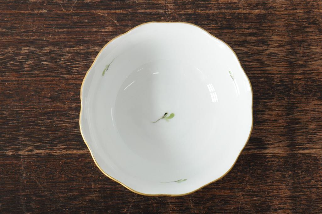 ハンガリー　HEREND(ヘレンド)　ウィーンの薔薇(VRH)・バスケット　フルーツ&フラワー(FRN)・スモールボウル(小物入れ、カップ、小鉢、洋食器)(R-043619)