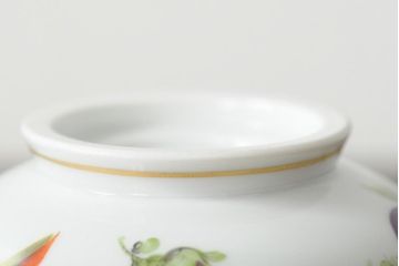 ハンガリー　HEREND(ヘレンド)　ウィーンの薔薇(VRH)・バスケット　フルーツ&フラワー(FRN)・スモールボウル(小物入れ、カップ、小鉢、洋食器)(R-043619)