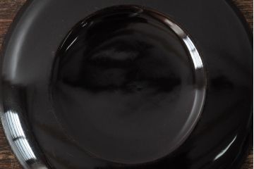 大正昭和初期　菊・桃図　蒔絵木皿5枚セット(漆器、木製皿、銘々皿)(R-043622)