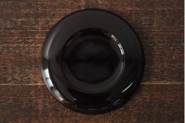 大正昭和初期　菊・桃図　蒔絵木皿5枚セット(漆器、木製皿、銘々皿)(R-043622)