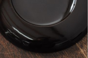 大正昭和初期　桃図　蒔絵木皿5枚セット(漆器、木製皿、銘々皿)(R-043623)