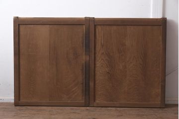 アンティーク家具　大正昭和初期　シンプルなデザインが魅力の戸棚(収納棚)(R-043642)