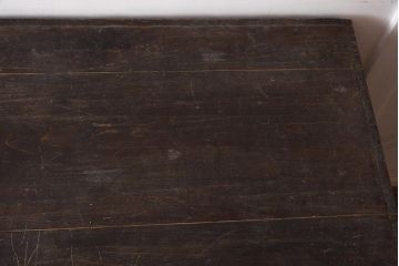 アンティーク家具　昭和初期　引き出し12杯　レア!珍しい側面扉付きの両袖デスク(ワークデスク、机、在宅ワーク、在宅用)(R-043643)
