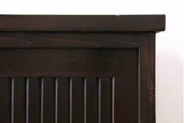 ラフジュ工房オリジナル　古建具リメイク　前板栗材　引き出し付き　和モダンな脚付きキャビネット(水屋、収納棚、戸棚)(R-043699)