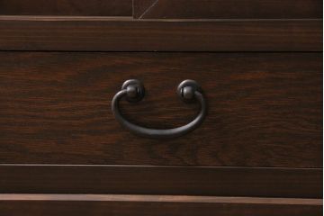 ラフジュ工房オリジナル　古建具リメイク　前板栗材　引き出し付き　和レトロなキャビネット(水屋、収納棚、戸棚)(R-043701)