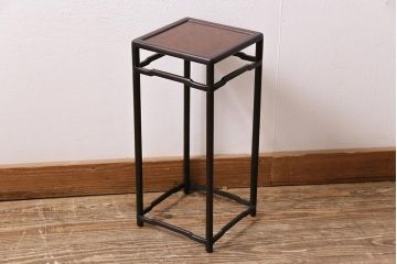 古い　花梨天板　唐木花台(唐物、中国、カリン材)(R-043711)