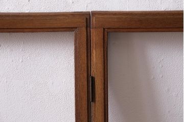 アンティーク雑貨　和製アンティーク　昭和初期　総ケヤキ材　透かし彫り　凛とした佇まいが魅力の二つ折り衣桁(ハンガーラック、着物掛け、衣装掛け、コートハンガー)(R-043717)