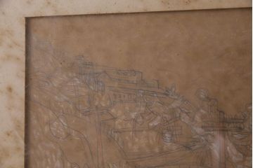 昭和十四年　安井曽太郎　星越選鉱場風景　額装(ディスプレイ雑貨、壁掛け)(R-043719)