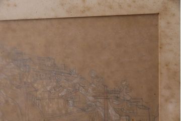 昭和十四年　安井曽太郎　星越選鉱場風景　額装(ディスプレイ雑貨、壁掛け)(R-043719)