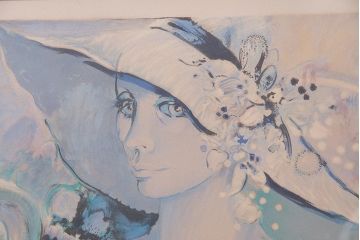 今井幸子　リトグラフ　婦人画　76/200(ディスプレイ雑貨、壁掛け)(R-043720)