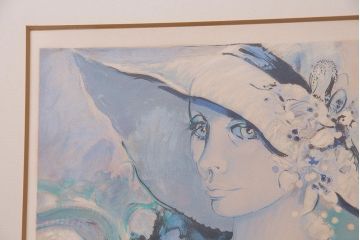 今井幸子　リトグラフ　婦人画　76/200(ディスプレイ雑貨、壁掛け)(R-043720)