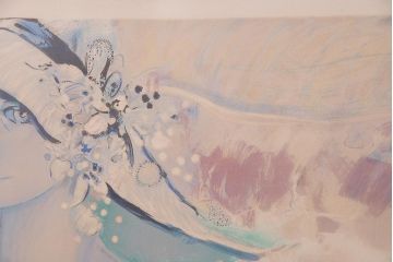 今井幸子　リトグラフ　婦人画　76/200(ディスプレイ雑貨、壁掛け)(R-043720)