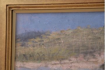 平成二年　高橋美則　吉備国分寺　早春　油絵(油彩、ディスプレイ雑貨、壁掛け)(R-043721)