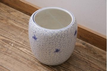 アンティーク雑貨　昭和初期　優しげな雰囲気が魅力の瀬戸火鉢(鉢カバー)(R-043722)