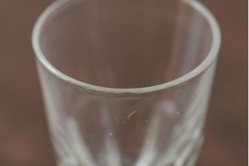 大正期　黒エナメル足　リキュールグラス3客セット(和ガラス、酒器)(R-043728)