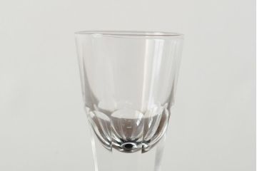 大正期　黒エナメル足　リキュールグラス3客セット(和ガラス、酒器)(R-043728)