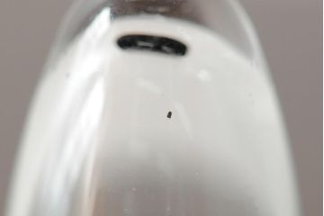 大正期　黒エナメル足　リキュールグラス3客セット(和ガラス、酒器)(R-043728)