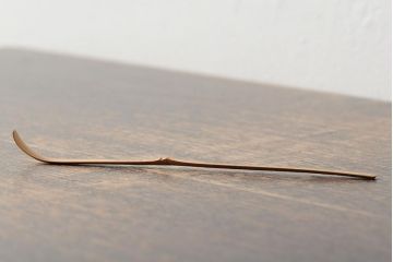竹製　茶道具　古い時代茶杓(在銘、鶴)(R-043730)