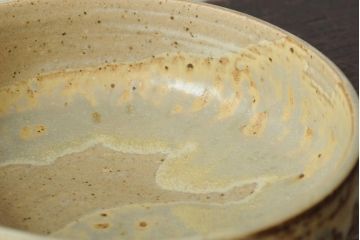 笠間焼　中野晃嗣　黒釉菓子鉢(作家物、共箱)(R-043732)