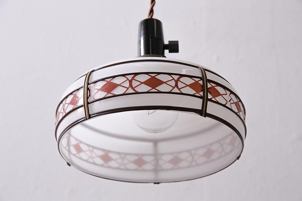 レトロ照明　和の雰囲気高まるペンダントライト(電笠、シェード、天井照明)(R-043734)