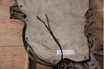 ヴィンテージ照明　フランスビンテージ　ブロンズ(青銅)　2灯　ミラー付き　優雅な印象与えるウォールランプ(壁掛け照明、壁付け照明)(R-043735)