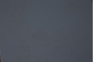 アンティーク家具　モールガラス入り　シャビーなペイントがおしゃれなサイドキャビネット(サイドチェスト、戸棚)(R-043741)