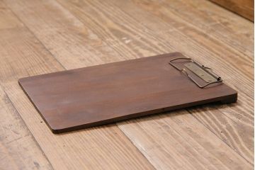 アンティーク雑貨　和製アンティーク　昭和初期　味のある風合いが魅力的な木製バインダー(クッリップボード)(R-043745)