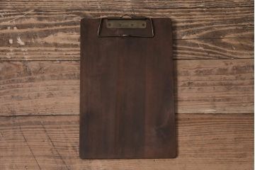 アンティーク雑貨　和製アンティーク　昭和初期　味のある風合いが魅力的な木製バインダー(クッリップボード)(R-043745)