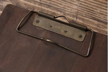 アンティーク雑貨　和製アンティーク　昭和初期　味のある風合いが魅力的な木製バインダー(クッリップボード)(R-043745)