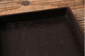 昭和中期　和製アンティーク　縞黒檀　指物　高級感漂う文箱(収納箱、小箱、小物収納)(R-043747)