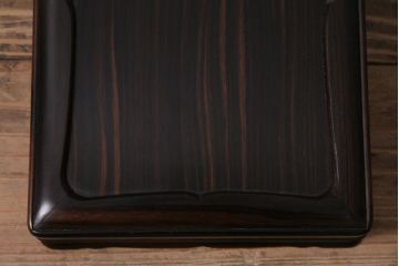 昭和中期　和製アンティーク　縞黒檀　指物　高級感漂う文箱(収納箱、小箱、小物収納)(R-043747)