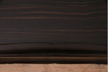 昭和中期　和製アンティーク　縞黒檀　指物　高級感漂う文箱(収納箱、小箱、小物収納)(R-043747)