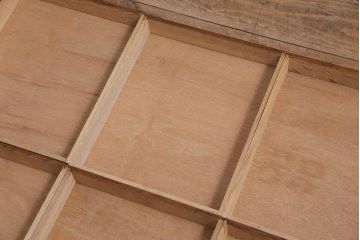 アンティーク家具　昭和中期　ナラ材　ネームプレート付きのレトロな小引き出し(小物収納、卓上収納)(R-043750)