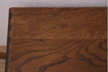 アンティーク家具　昭和中期　ナラ材　ネームプレート付きのレトロな小引き出し(小物収納、卓上収納)(R-043750)