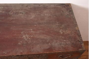 アンティーク家具　明治期　前面ケヤキ材　和の風格漂う仙台箪笥(衣装箪笥、時代箪笥、収納タンス、引き出し)(R-043756)