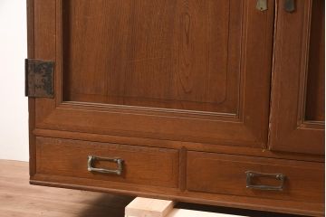 アンティーク家具　和製アンティーク　昭和初期　前面ケヤキ材　大正ロマン薫る重ね箪笥(和箪笥、収納棚、引き出し、チェスト)(R-043759)